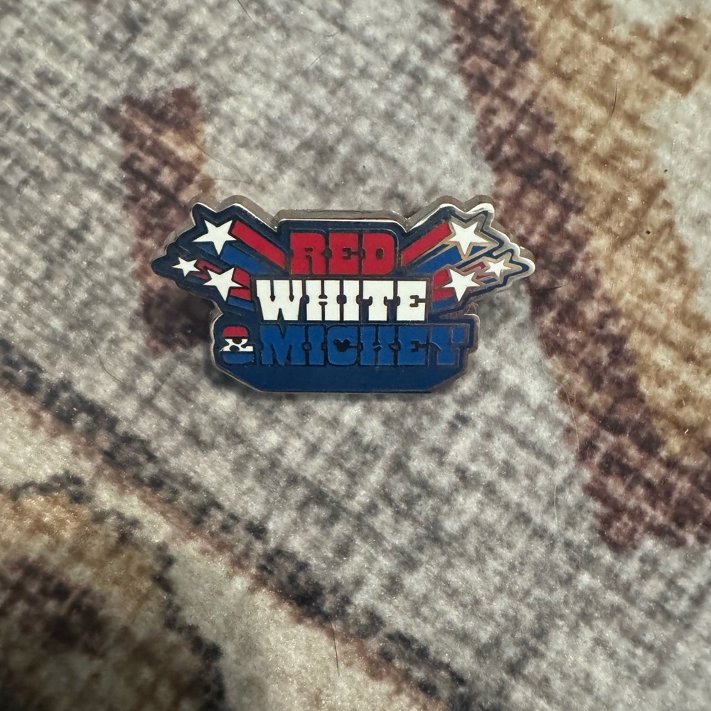 Red White and Mickey Pin